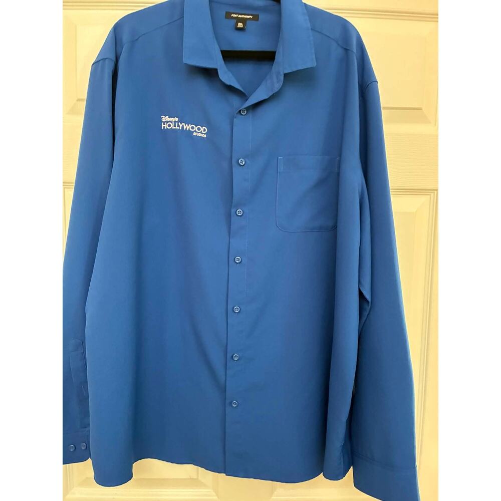 Port Authority Disney Hollywood Studios Button Down Shirt Mens 3XL Blue‎ Long